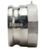 Stainless Steel 4" Male Camlock x 3" Female NPT (USA)