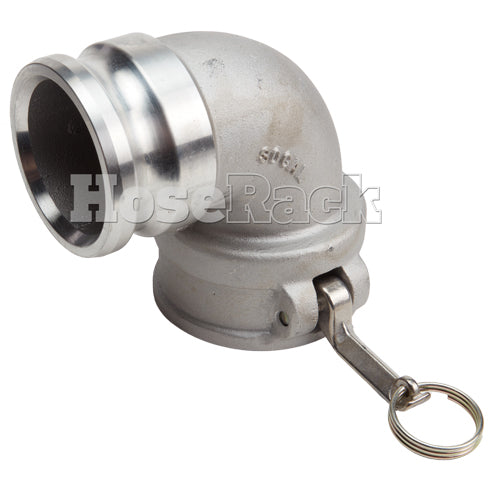 Aluminum 3" Female Camlock x 3" Male Camlock 90 Degree Elbow (USA)