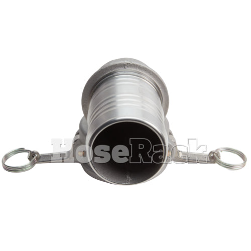 Aluminum 3" Female Camlock x Hose Shank 90 Degree Elbow (USA)