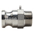 Stainless Steel 1 1/4" Camlock Male x 1 1/4" NPT Male