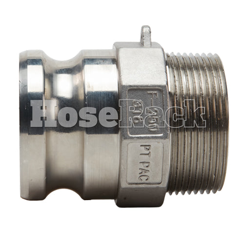 Stainless Steel 2 1/2" Camlock Male x 2 1/2" NPT Male