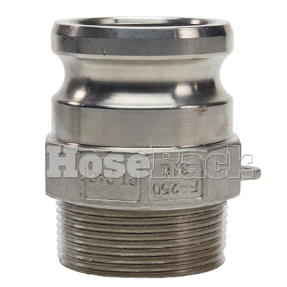 Stainless Steel 2 1/2" Camlock Male x 2 1/2" NPT Male