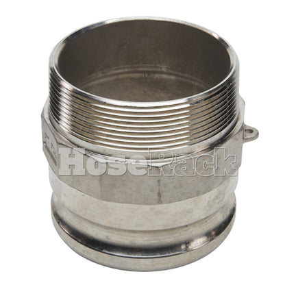 Stainless Steel 4" Camlock Male x 4" NPT Male