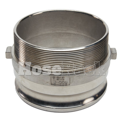 Stainless Steel 6" Camlock Male x 6" NPT Male