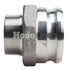 Stainless Steel 4" Camlock Male x 3" NPT Male (USA)