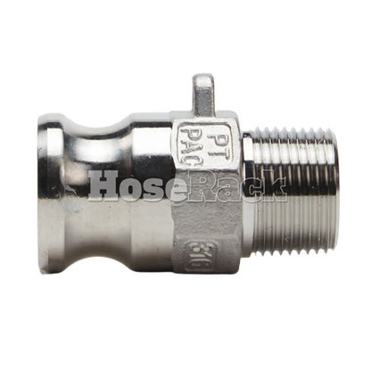 Stainless Steel 3/4" Camlock Male x 3/4" NPT Male (USA)