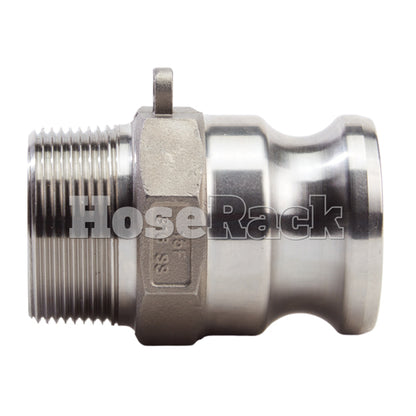 Stainless Steel 1 1/2" Camlock Male x 1 1/2" NPT Male (USA)