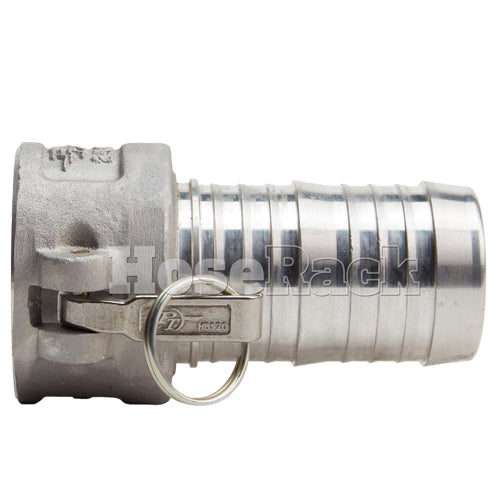 Aluminum 2 1/2" Female Camlock to Hose Shank