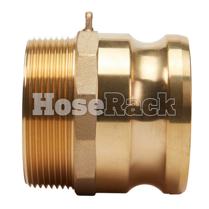 Brass 4" Male Camlock x 4" Male NPT