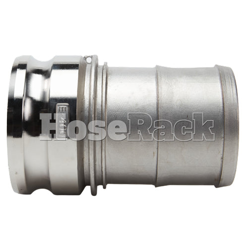 Stainless Steel 4" Camlock Male to Hose Shank (USA)