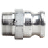 Aluminum 1 1/2" Male Camlock x 1 1/2" Male BSP (USA)