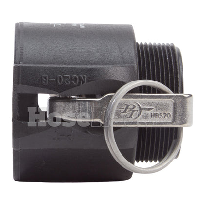 Plastic 2" Female Camlock x 2" Male BSP (USA)