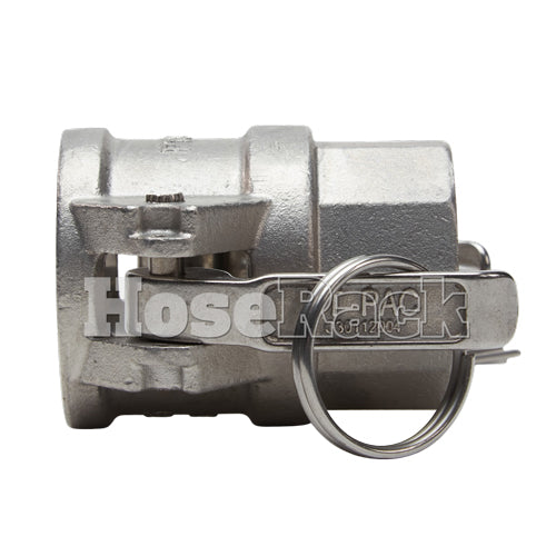 Stainless Steel 1 1/4" Female Camlock x 1 1/4" Female NPT