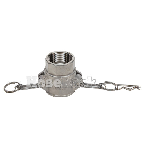 Stainless Steel 1 1/2" Female Camlock x 1 1/2" Female NPT