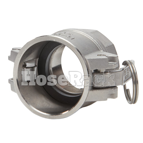 Stainless Steel 1 1/2" Female Camlock x 1 1/2" Female NPT