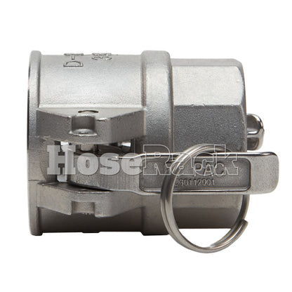 Stainless Steel 1 1/2" Female Camlock x 1 1/2" Female NPT