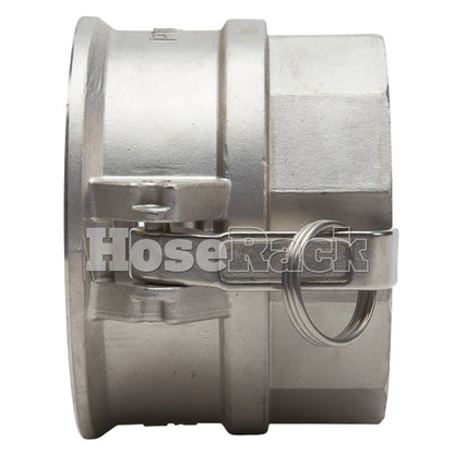 Stainless Steel 6" Female Camlock x 6" Female NPT