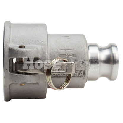 Aluminum 3" Female Camlock x 1 1/2" Male Camlock (USA)