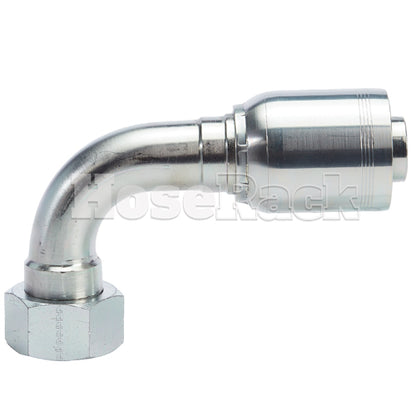 1 1/2" Female British Standard Parallel Pipe O-Ring Swivel 90° Elbow Hydraulic Fitting