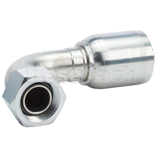 1 1/2" Female British Standard Parallel Pipe O-Ring Swivel 90° Elbow Hydraulic Fitting