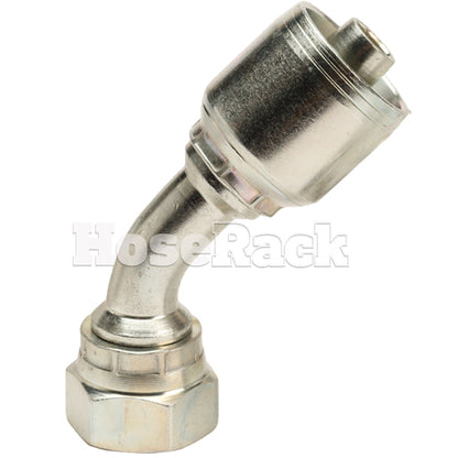 1/2" Female British Standard Parallel Pipe O-Ring Swivel 45° Elbow Hydraulic Fitting