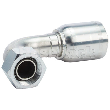 1 1/4" Female British Standard Parallel Pipe O-Ring Swivel 90° Elbow Hydraulic Fitting