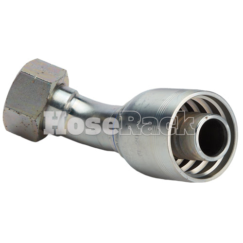 M42 X 2.0 Female Swivel 24° Cone (Heavy S30) with O-Ring 45° Elbow Hydraulic Fitting