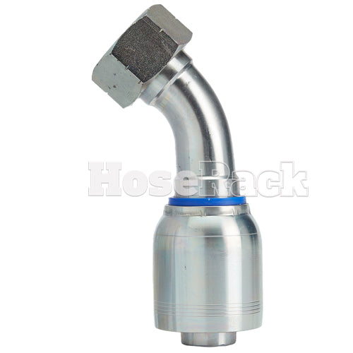 M42 X 2.0 Female Swivel 24° Cone (Heavy S30) with O-Ring 45° Elbow Hydraulic Fitting