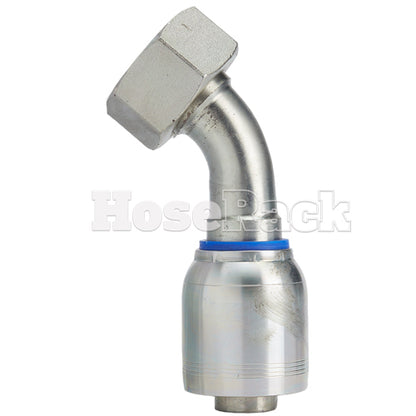 M52 X 2.0 Female Swivel 24° Cone (Heavy S38) with O-Ring 45° Elbow Hydraulic Fitting