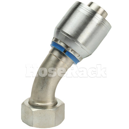 M36 X 2.0 Female Swivel 24° Cone 45° (Light L28) with O-Ring 45° Elbow Hydraulic Fitting