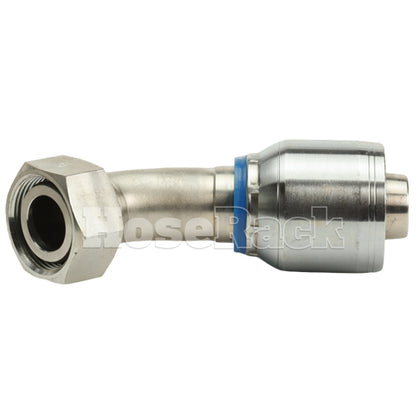 M36 X 2.0 Female Swivel 24° Cone 45° (Light L28) with O-Ring 45° Elbow Hydraulic Fitting