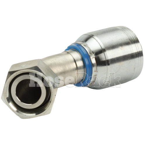 M36 X 2.0 Female Swivel 24° Cone 45° (Light L28) with O-Ring 45° Elbow Hydraulic Fitting