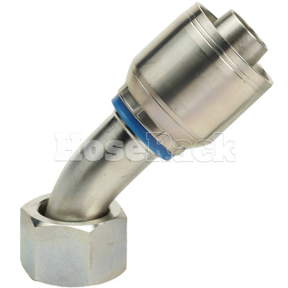 1" Female Face Seal Swivel 45° Elbow (ORFS) Hydraulic Fitting