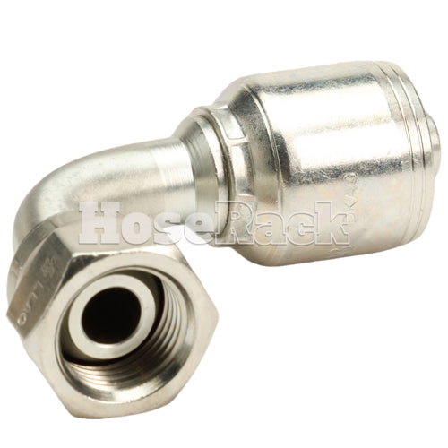 1/2" Female British Standard Parallel Pipe O-Ring Swivel 90° Elbow Hydraulic Fitting