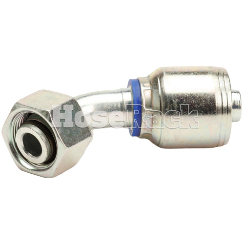 M22 X 1.5 Female Swivel 24° Cone (Light L15) with O-Ring 45° Elbow Hydraulic Fitting