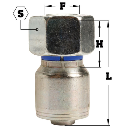 M22 X 1.5 Female Swivel 24° Cone (Heavy S14) Hydraulic Fitting