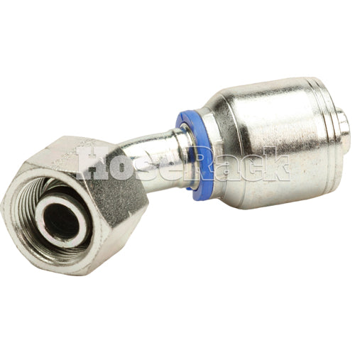 M22 X 1.5 Female Swivel 24° Cone (Heavy S14) with O-Ring 45° Elbow Hydraulic Fitting