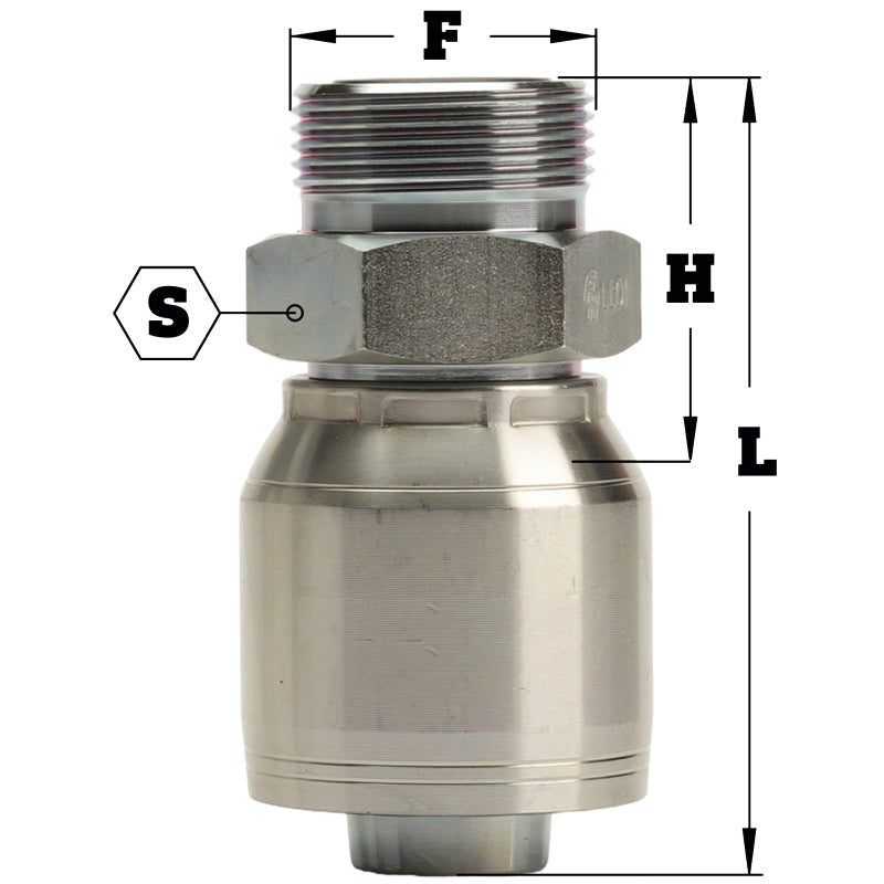 1/2" Male Flat Face (ORFS) Hydraulic Fitting