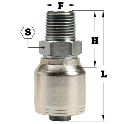 1" Male NPT Hydraulic Fitting