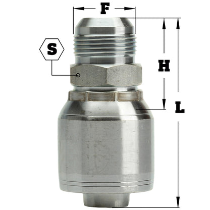 5/8" Male JIC Hydraulic Fitting