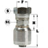 5/8" Female Face Seal Swivel (ORFS) Hydraulic Fitting