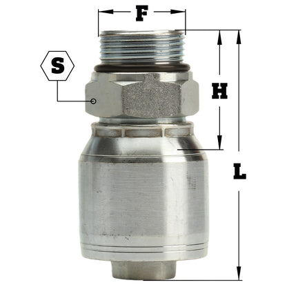 3/8" Male O-Ring Boss Hydraulic Fitting