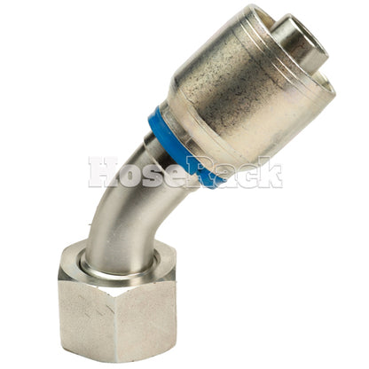 3/4" Female Face Seal Swivel 45° Elbow (ORFS) Hydraulic Fitting