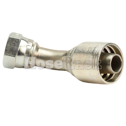 3/4" Female British Standard Parallel Pipe O-Ring Swivel 45° Elbow Hydraulic Fitting