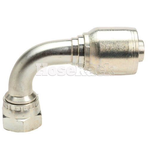 3/4" Female British Standard Parallel Pipe O-Ring Swivel 90° Elbow Hydraulic Fitting