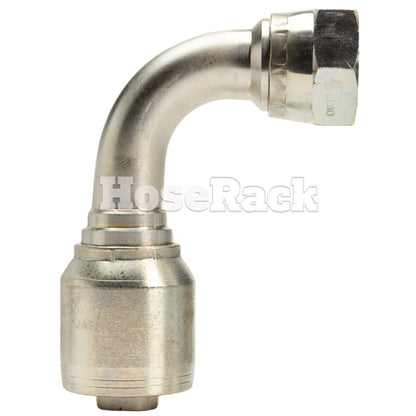 3/4" Female British Standard Parallel Pipe O-Ring Swivel 90° Elbow Hydraulic Fitting