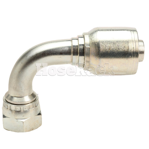 1" Female British Standard Parallel Pipe O-Ring Swivel 90° Elbow Hydraulic Fitting