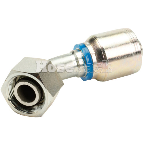 M30 X 2.0 Female Swivel 24° Cone (Heavy S20) with O-Ring 45° Elbow Hydraulic Fitting