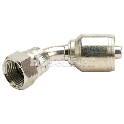 3/8" Female JIC Swivel 45° Elbow Hydraulic Fitting