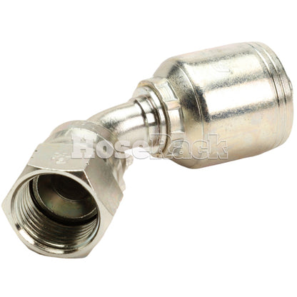 3/8" Female JIC Swivel 45° Elbow Hydraulic Fitting